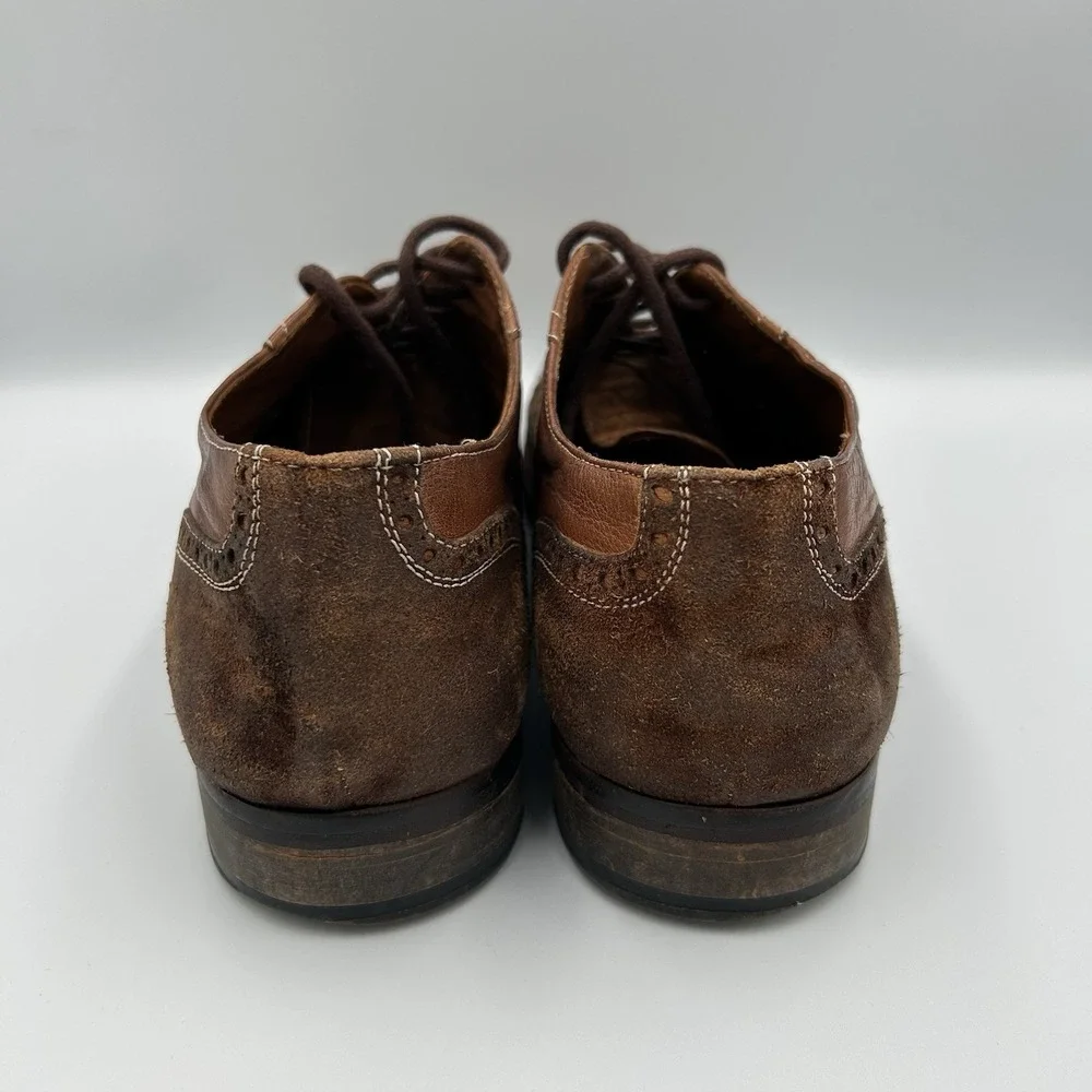 Johnston Murphy 1850 Dress Shoes Mens‎ 13 M Oxford Wingtip Brown Lace Up Casual